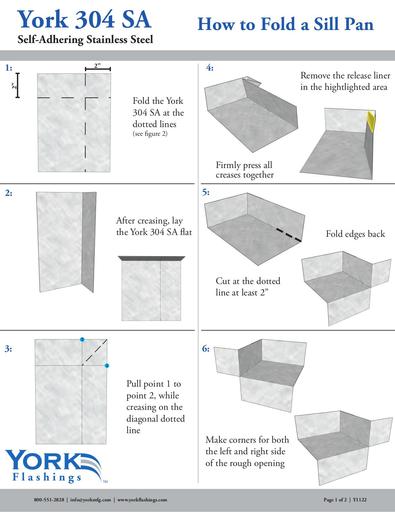 York 304 SA- How to Fold a Sill Pan