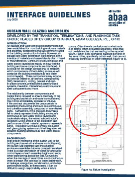 Interface Guidelines: Curtain Wall Glazing Assemblies