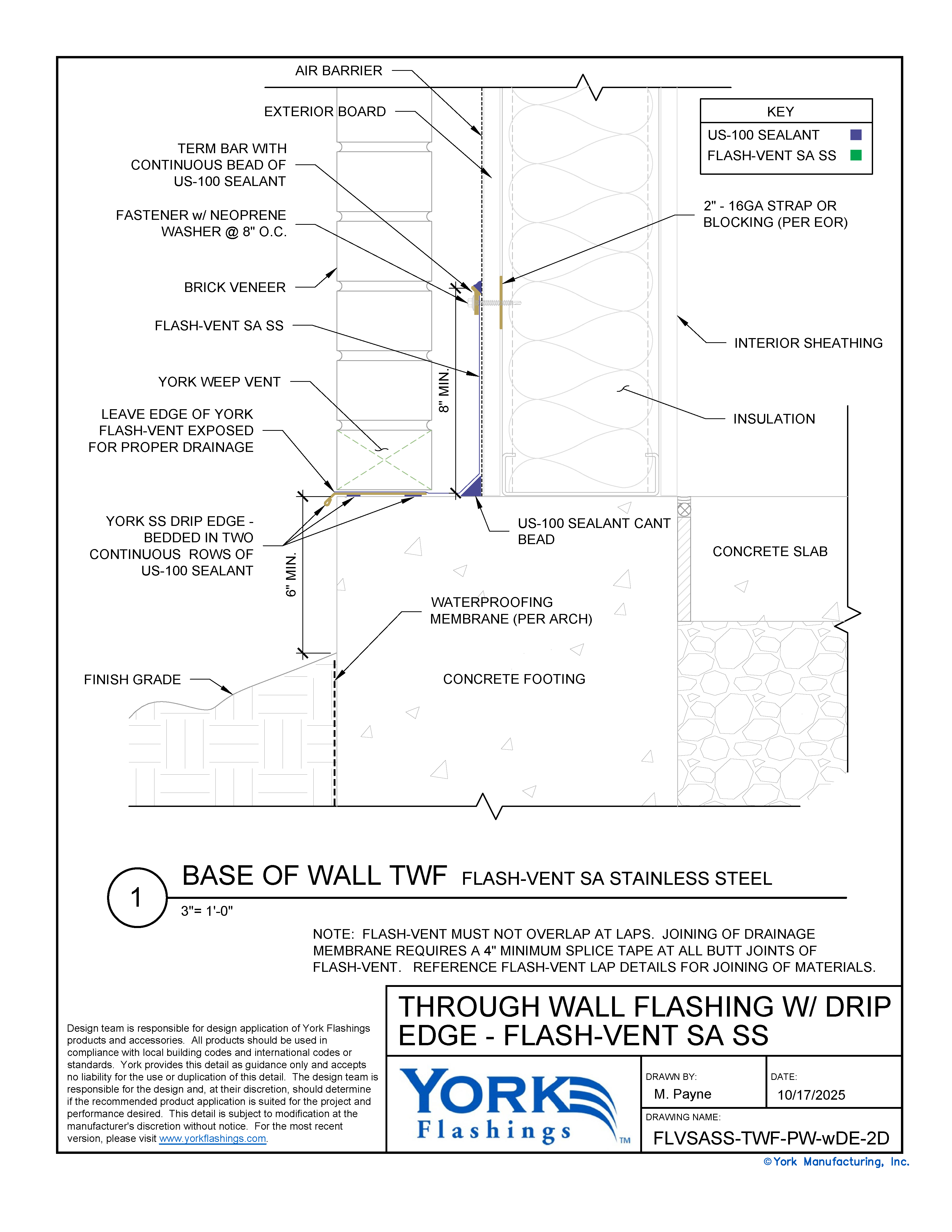 Flash-Vent SA SS Base of Wall With Drip Edge (dwg)
