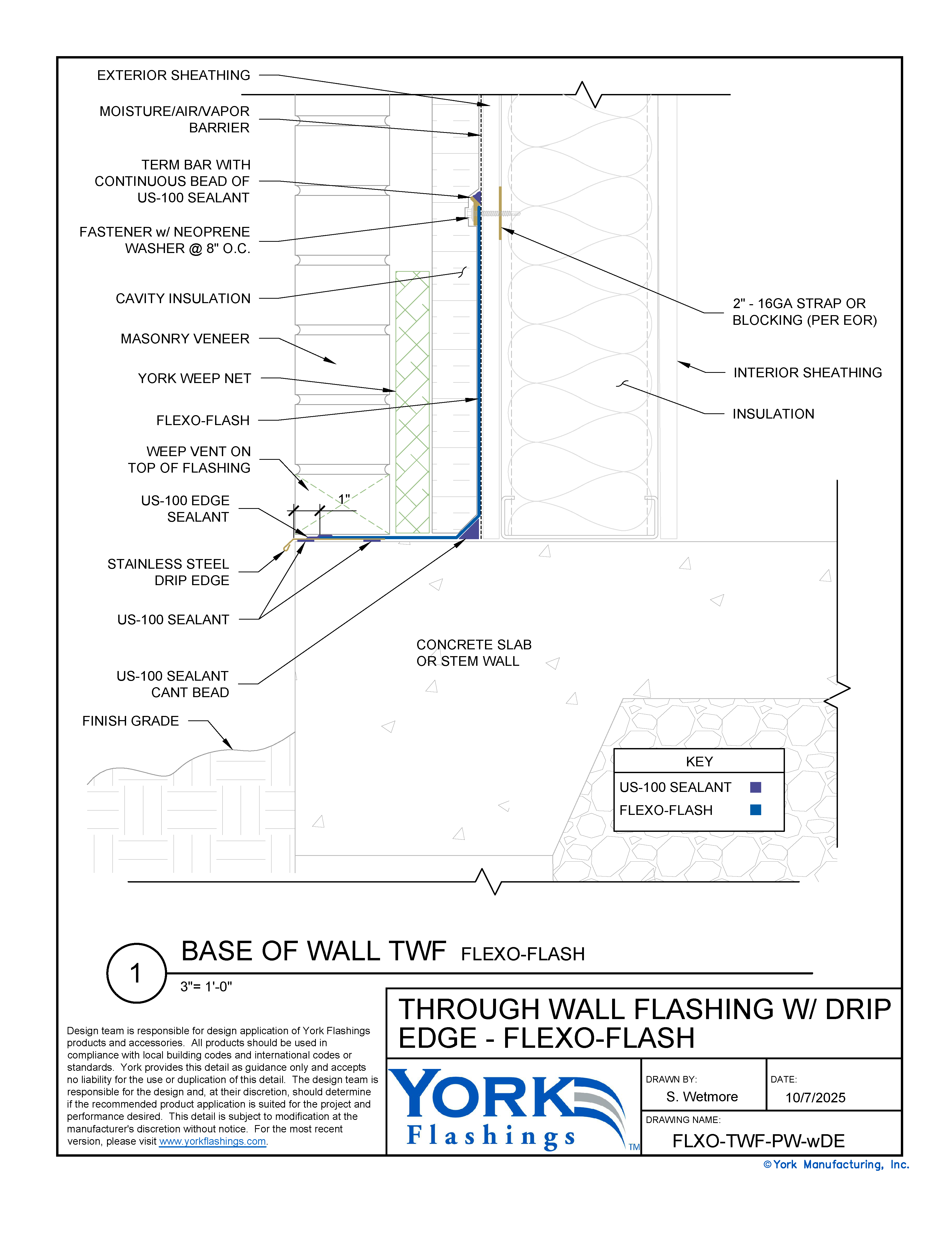 Flexo-Flash Base of Wall With Drip Edge (dwg)