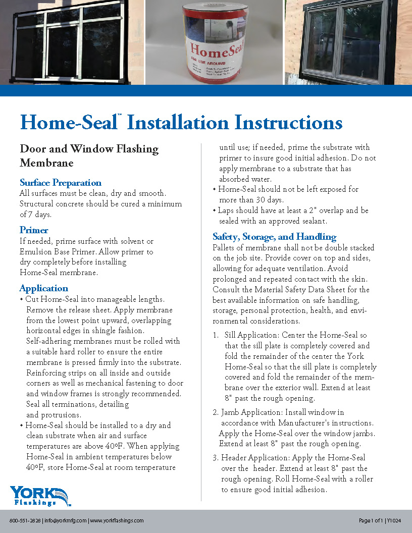 Home Seal Installation Instructions
