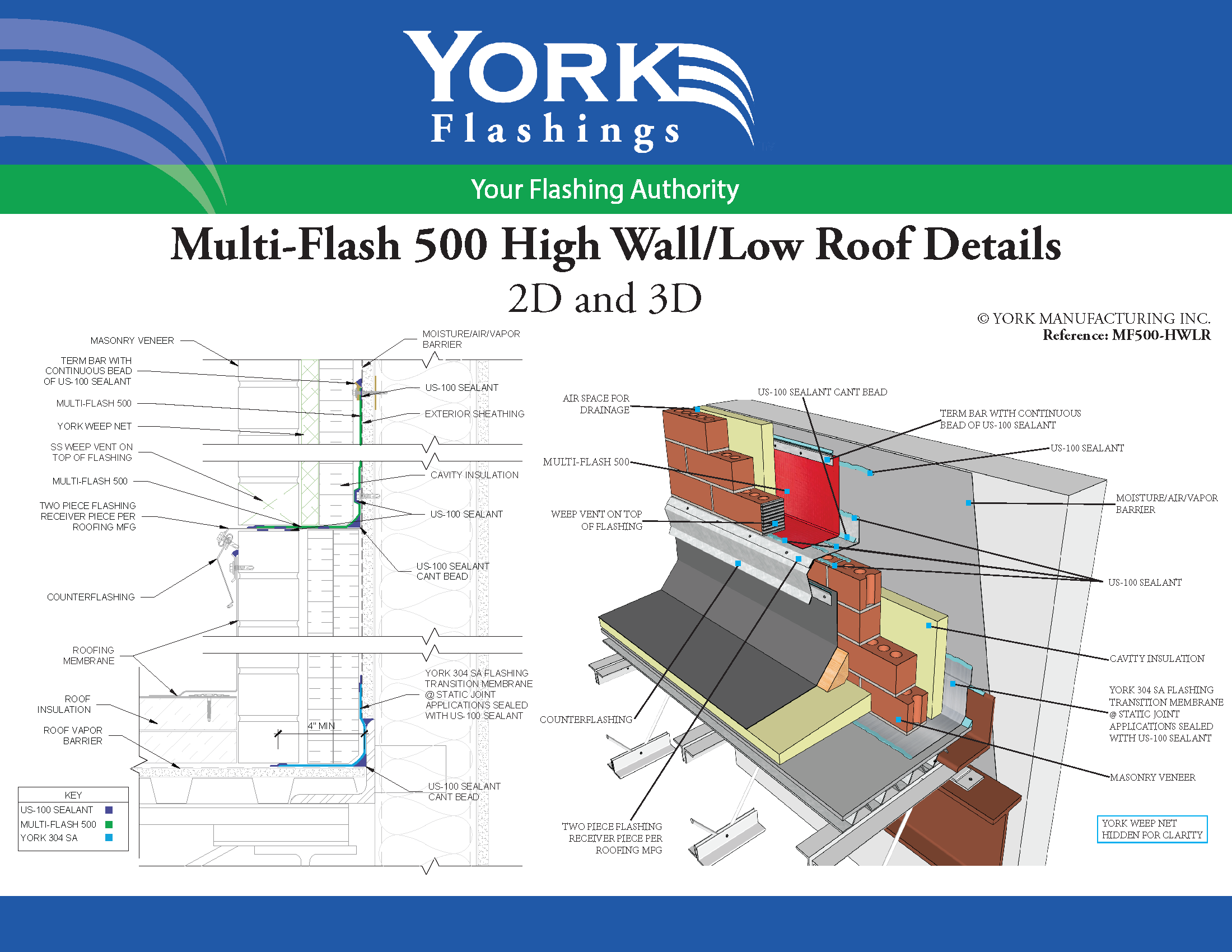Multi Flash 500™ High Wall/Low Roof Detail (pdf)