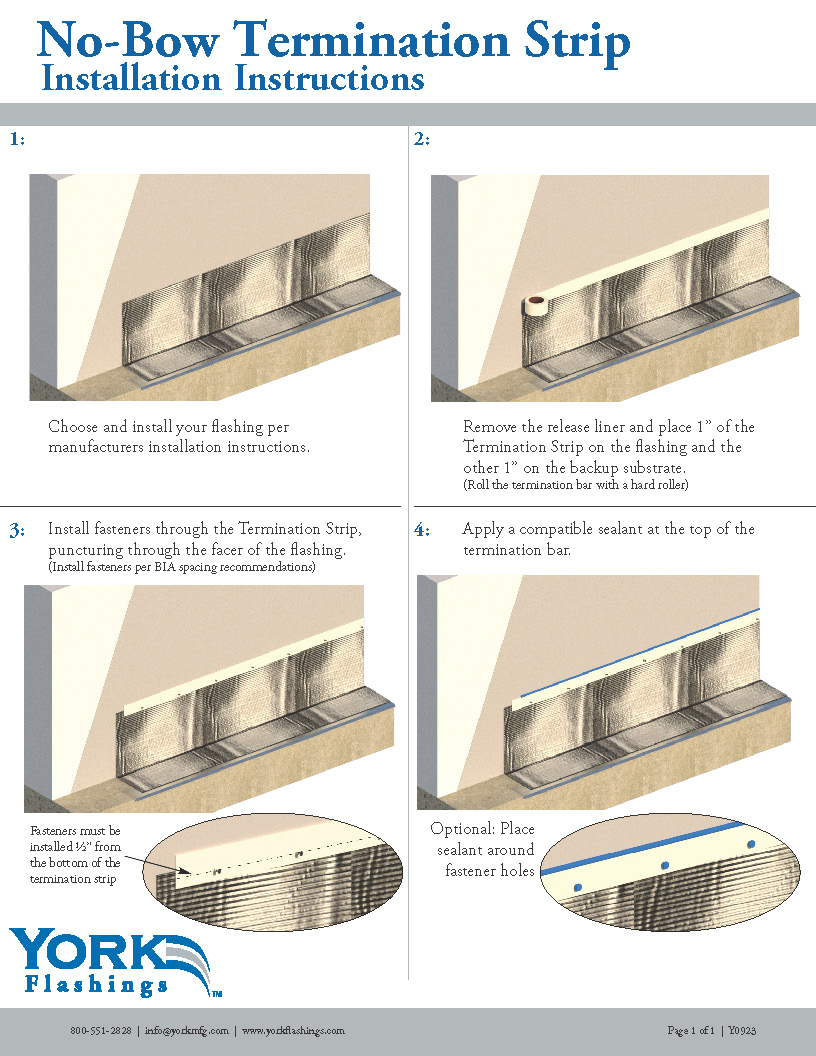 No-Bow Termination Bar Installation Instructions