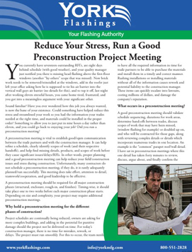 Reduce Your Stress, Run a Good Preconstruction Project Meeting