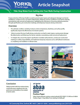 Stop Water From Getting On Walls