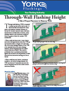 Through Wall Flashing Height
