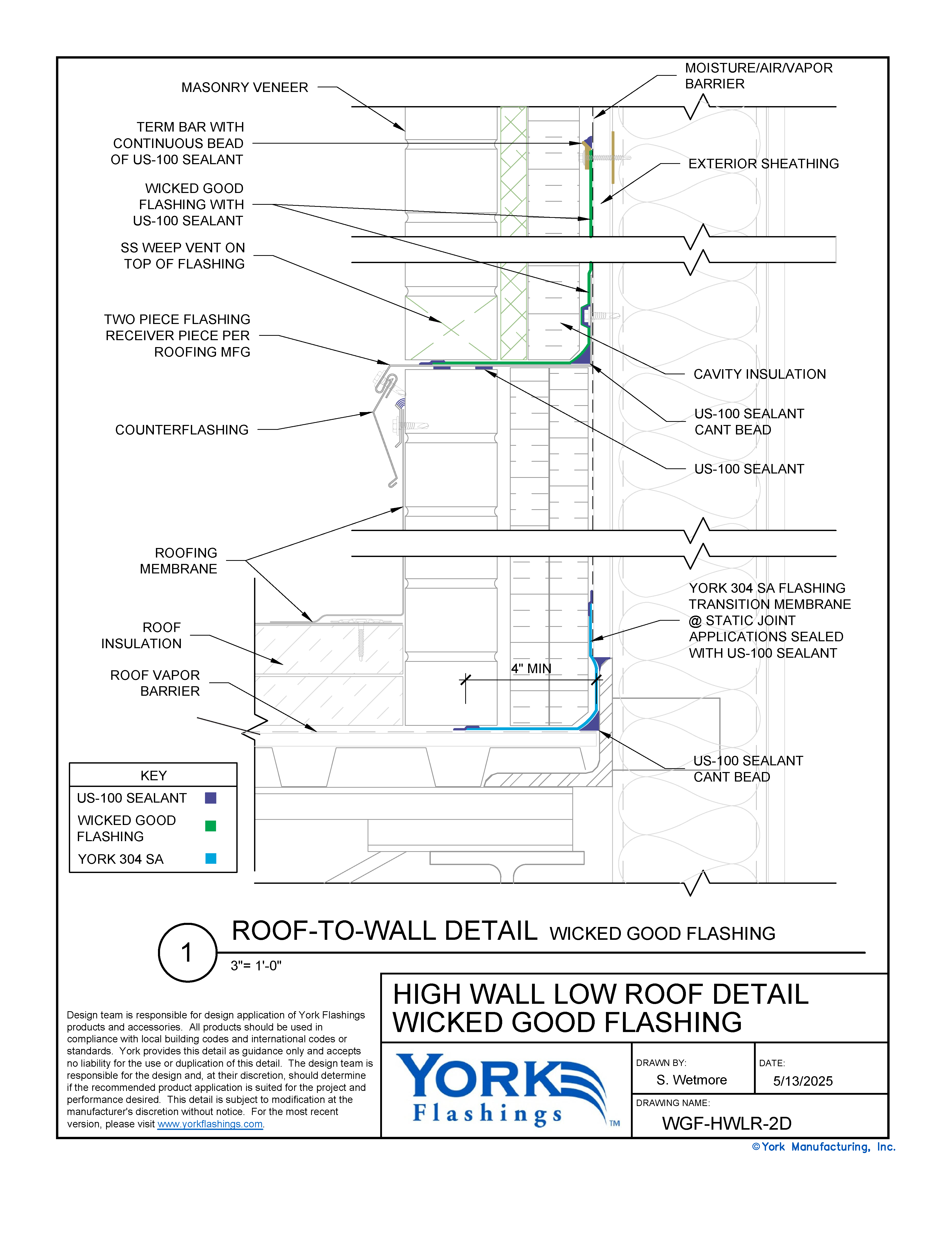 Wicked Good Flashing High Wall/Low Roof (dwg)