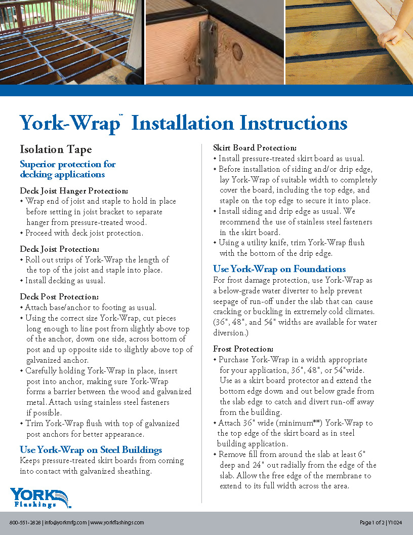 York Wrap Installation Instructions