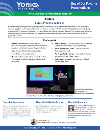 Presentation Snapshot Future Proofing Buildings