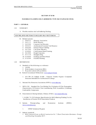 Div 7 York 304 SA- Through-Wall Flashing