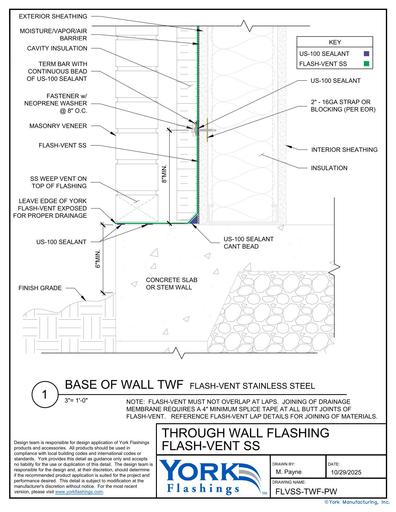 Flash-Vent™ SS Base of Wall No Drip Edge (dwg)