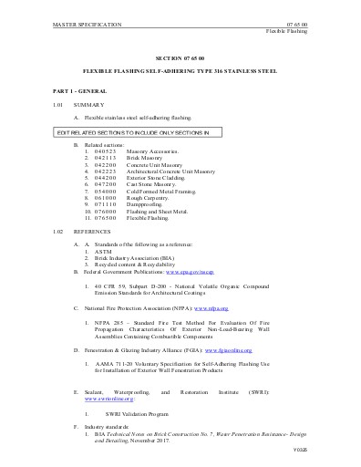 Div 7 York 316 SA- Through-Wall Flashing