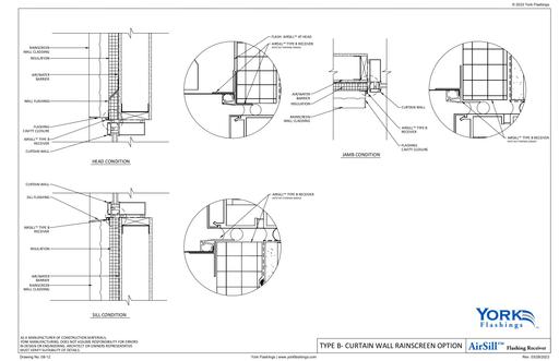 AIRSILL TYPE B  CURTAIN WALL  RAINSCREEN OPTION