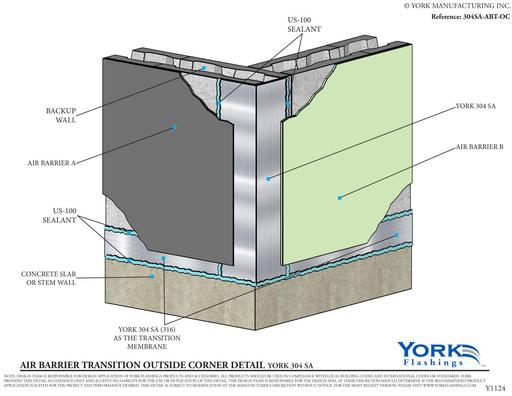 York 304 SA Air Barrier Transition - Outside Corner (pdf)