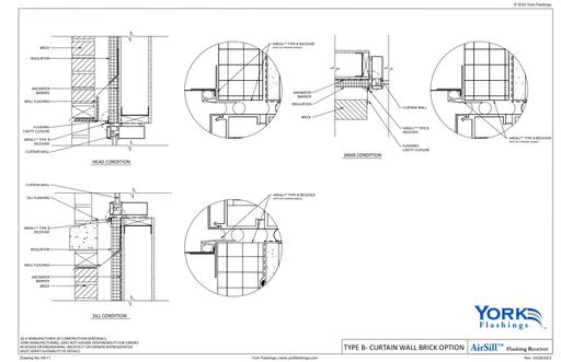 AIRSILL TYPE B  CURTAIN WALL  BRICK OPTION