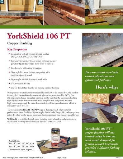 YorkShield 106 PT™ Tech Data
